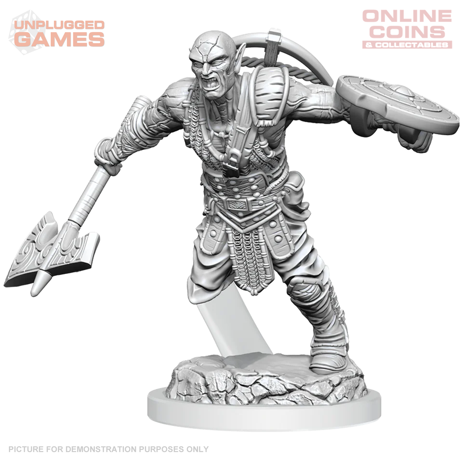 D&D Nolzurs Marvelous Unpainted Miniatures Earth Genasi Fighter